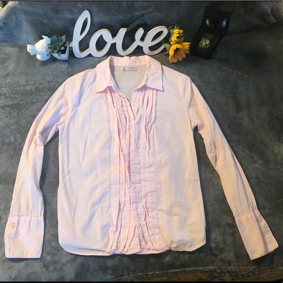 💗Pale Pink Cuffed&Ruffled Blouse!💗 - Picture 2 of 7
